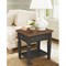 International Concepts Rectangle Vista End Table, 18 in W, 24 in L, 24 in H, Wood, Hickory/Washed Coal OT45-15E - alternate 3